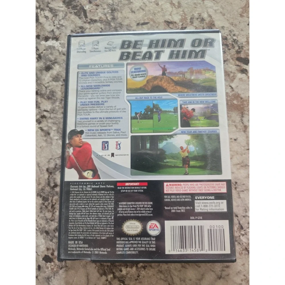 EA SPORTS Tiger Woods PGA Tour 2003 Nintendo GameCube Manual Included E